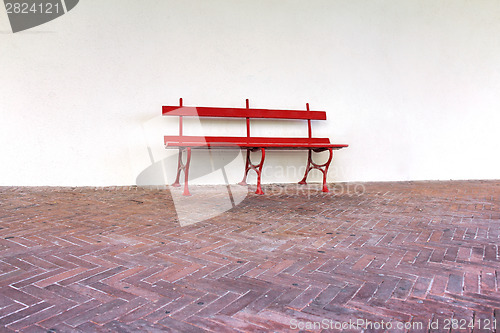 Image of Red bench