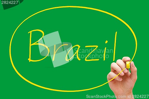 Image of Brazil Handwriting Yellow Marker