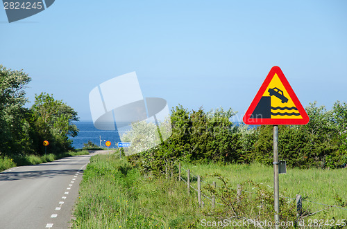 Image of Quayside road sign at country road