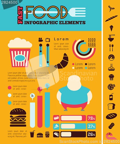 Image of Fastfood Infographic Template.