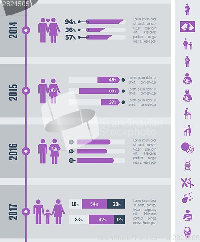 Image of Maternity Infographic Template.