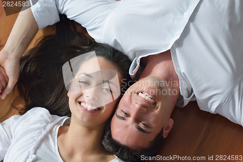 Image of young couple relax at home
