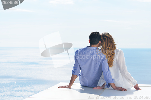 Image of happy young romantic couple have fun relax