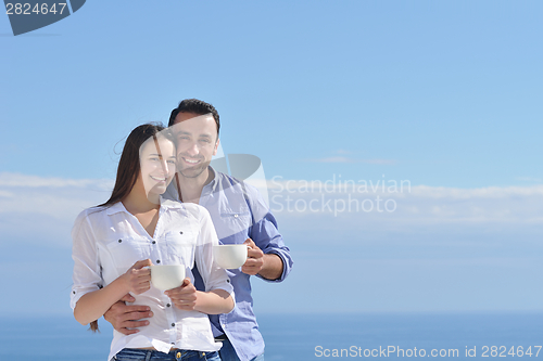 Image of happy young romantic couple have fun relax