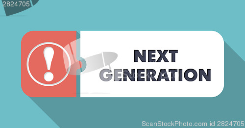 Image of Next Generation on Turquoise in Flat Design.