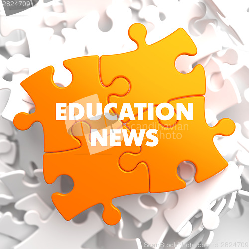 Image of Education News on Orange Puzzle.