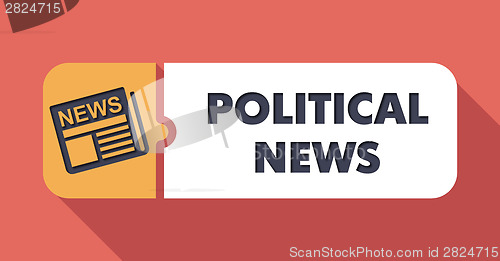 Image of Political News on Scarlet in Flat Design.