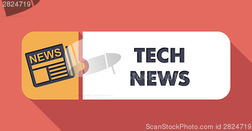 Image of Tech News on Scarlet in Flat Design.