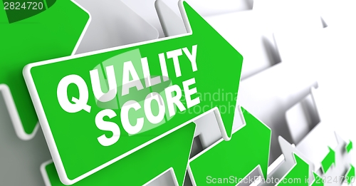 Image of Quality Score on Green Direction Arrow Sign.