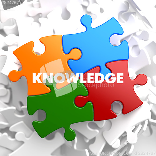 Image of Knowledge on Multicolor Puzzle.