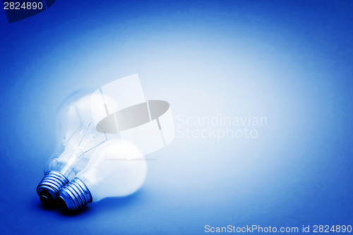 Image of Background with lit lightbulb