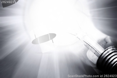 Image of Background with lit lightbulb