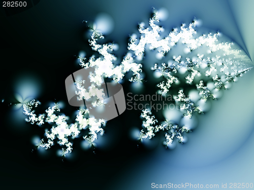 Image of Swirl of snowflakes in the night