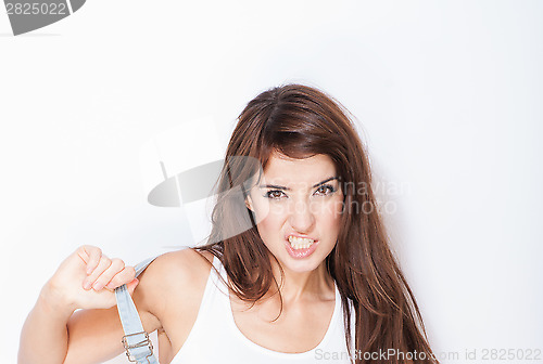 Image of snarling woman