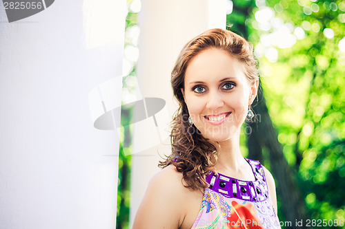 Image of Beautiful caucasian girl portrait