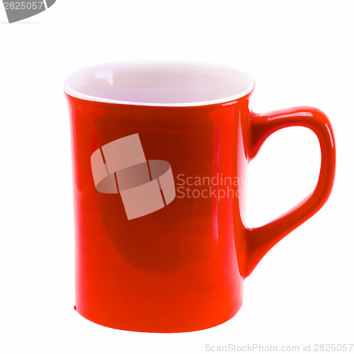 Image of Red Coffee Cup Mug Isolated On White Background