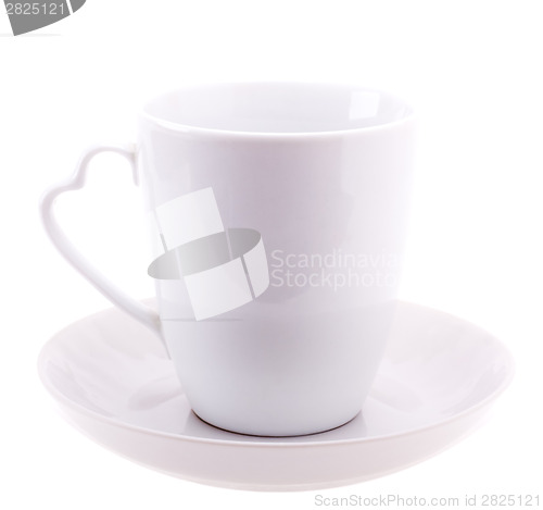 Image of White Color Cup On Plate