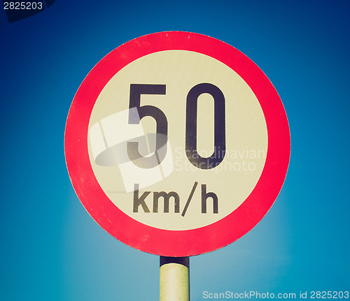 Image of Retro look Speed limit sign