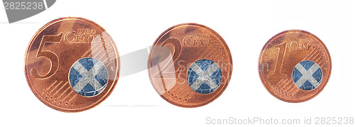 Image of European union concept - 1, 2 and 5 eurocent