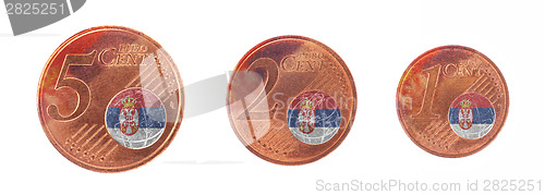 Image of European union concept - 1, 2 and 5 eurocent