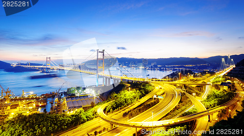 Image of tsing ma bridge sunset