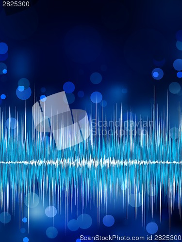 Image of Abstract bokeh waveform vector background. EPS 8