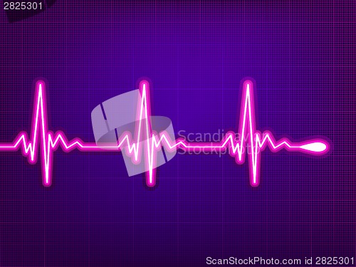 Image of Heart cardiogram on deep fiolet. EPS 8