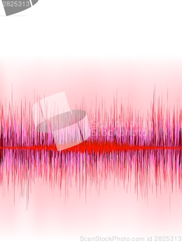 Image of Abstract equalizer background. Red wave. EPS 8