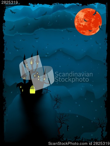 Image of Halloween time spooky illustration. EPS 8