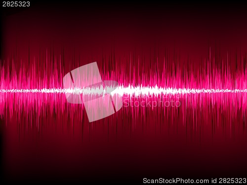 Image of Sound waves oscillating on black background. EPS 8