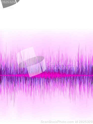 Image of Pink sound wave on white background.  + EPS8