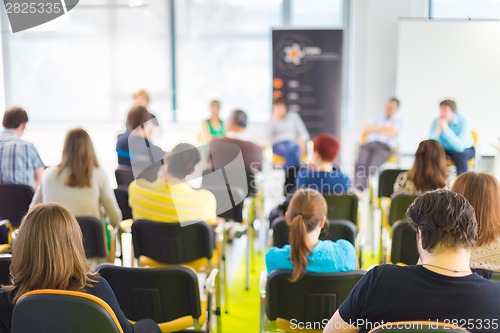 Image of Round table discussion at Business convention.