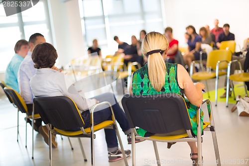 Image of Round table discussion at Business convention.