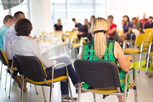 Image of Round table discussion at Business convention.