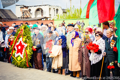 Image of Unidentified veterans during the celebration of Victory Day
