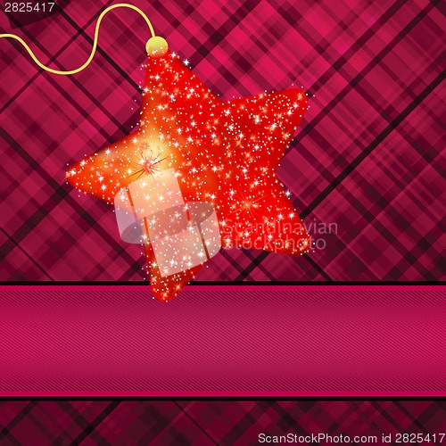 Image of ?hristmas stars on red background. EPS 8