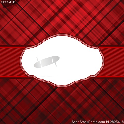 Image of Wallace tartan red vintage card background. EPS 8