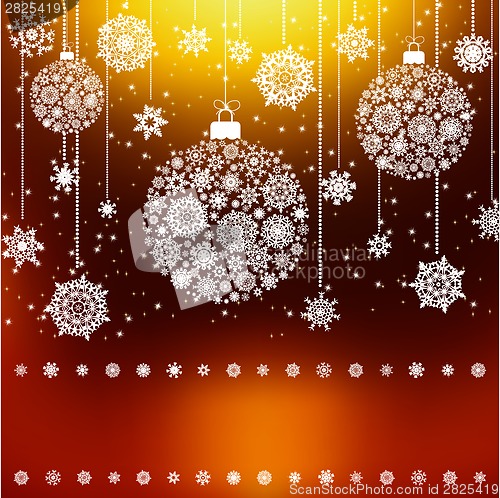 Image of Stylized Christmas Balls, Background. EPS 8