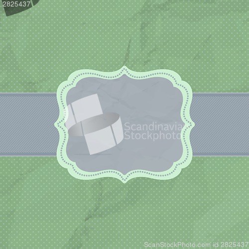 Image of Vintage styled card with polka dot. EPS 8