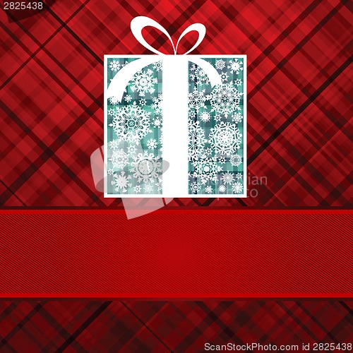 Image of Christmas box card. EPS 8