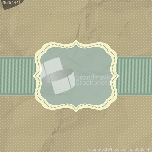 Image of Polka dot design, brown vintage frame. EPS 8