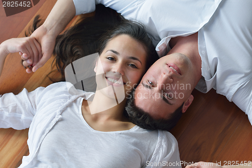 Image of young couple relax at home
