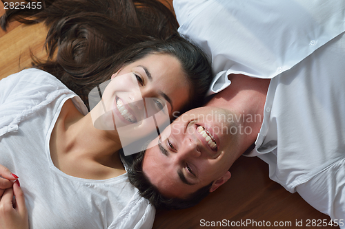 Image of young couple relax at home