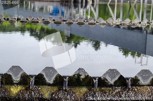 Image of Drinkable water flow after treatment sedimentation 