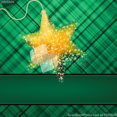 Image of ?hristmas stars on green background. EPS 8