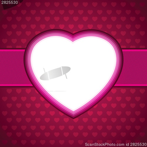 Image of Heart Valentines day card vector background. EPS 8