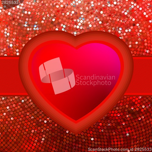 Image of Abstract mosaic heart background. EPS 8