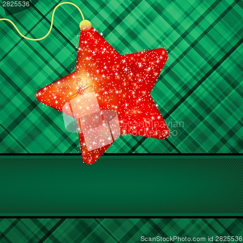 Image of ?hristmas stars on green background. EPS 8