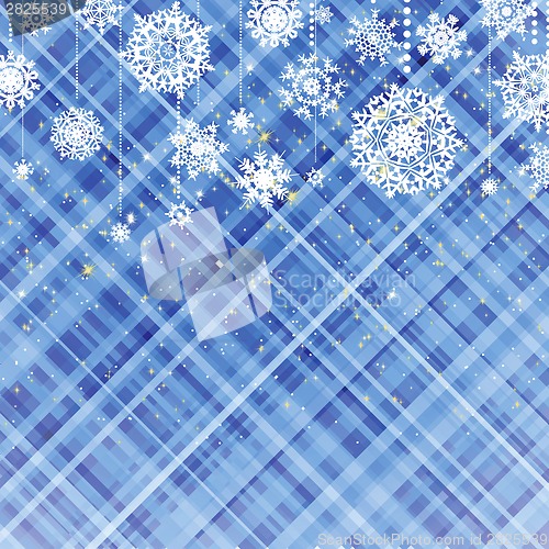 Image of Blue christmas background. EPS 8