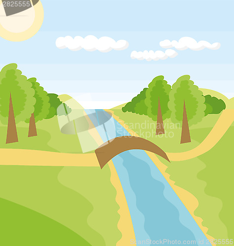 Image of Vector Outdoors Cartoon Landscape